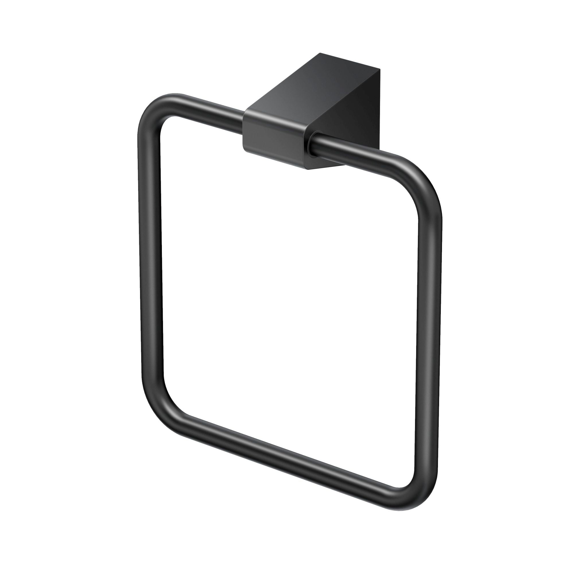 Matte Black Steel Wall Mounted Towel Ring