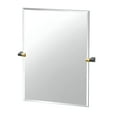 thumbnail image 1 of Gatco A-Line 31.5" Frameless Rectangle Mirror, Brass/Matte Black, 1 of 3