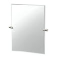 thumbnail image 1 of Gatco A-Line 31.5" Frameless Rectangle Mirror, Satin Nickel, 1 of 7