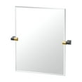 thumbnail image 1 of Gatco A-Line 24" Frameless Rectangle Mirror, Brass/Matte Black, 1 of 4