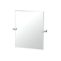 Gatco A-Line 24" Frameless Rectangle Mirror, Chrome