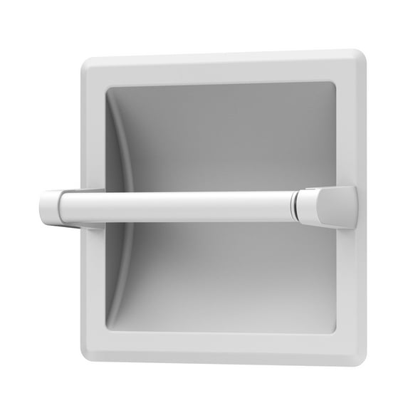Gatco 754 Recessed Pivoting Arm Toilet Paper Holder, Matte White