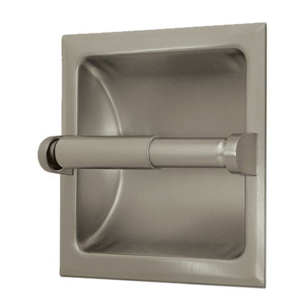Satin Nickel Recessed Steel Toilet Paper Holder