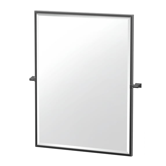 Gatco Bleu 32.5" Framed Rectangle Mirror, Matte Black