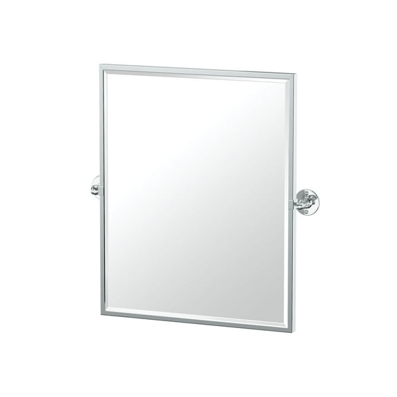 Gatco Cafe 26.5" Frameless Oval Mirror, Chrome