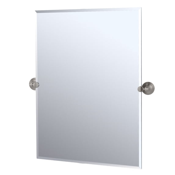 Gatco 4369S 27" W X 31-1/2" H Rectangular Frameless Bathroom Wall Mirror - Nickel