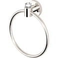 thumbnail image 1 of Gatco Clarion Towel Ring, Wall Mount Bathroom Hand Towel Holder, Acrylic & Polished Nickel, 1 of 4