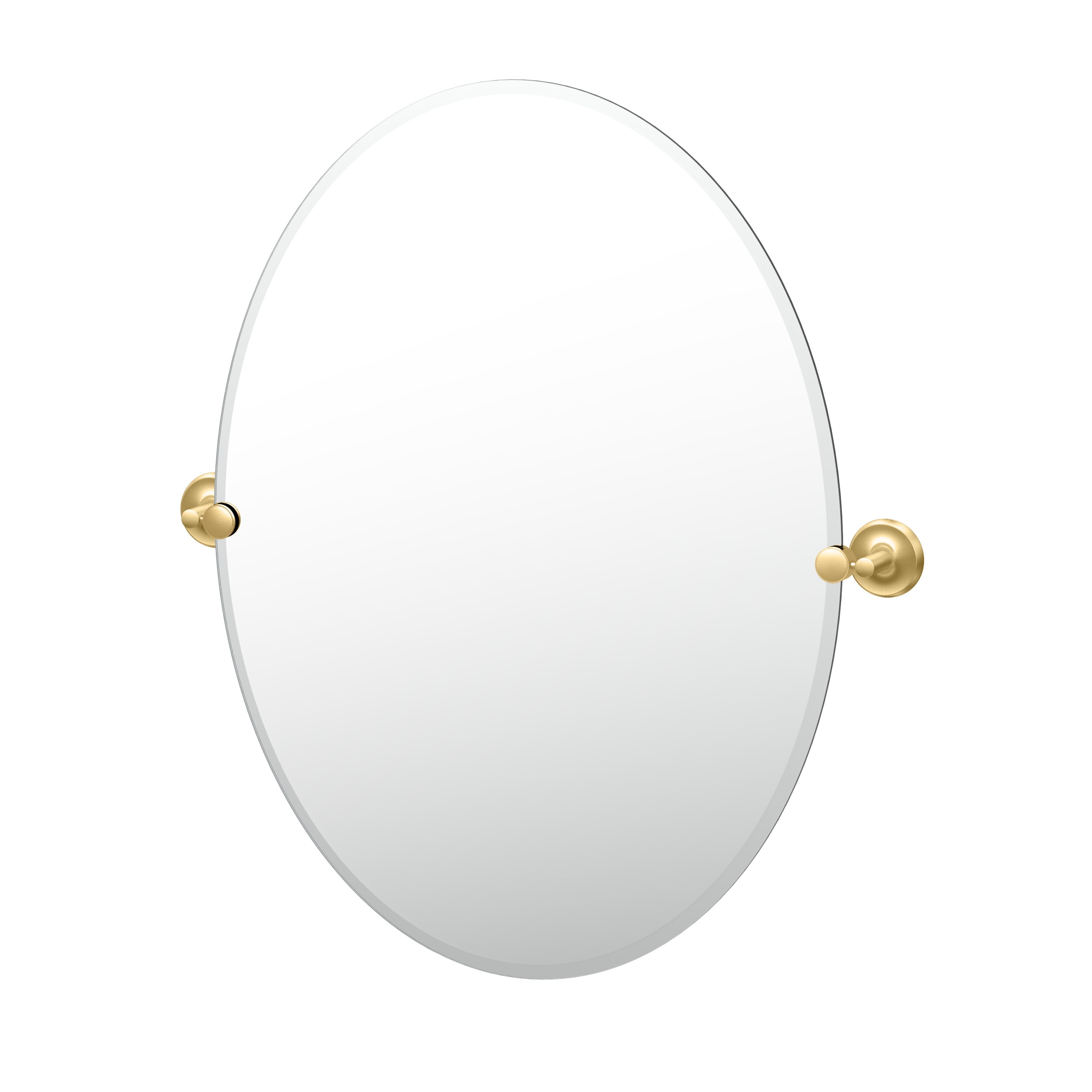Elegant Beveled Glass Oval Wall Mirror for Damp Locations