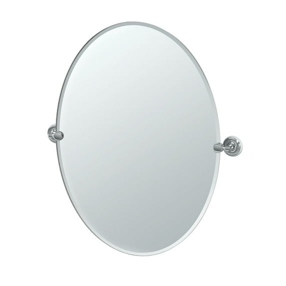Gatco Designer II 32" Frameless Oval Mirror, Chrome