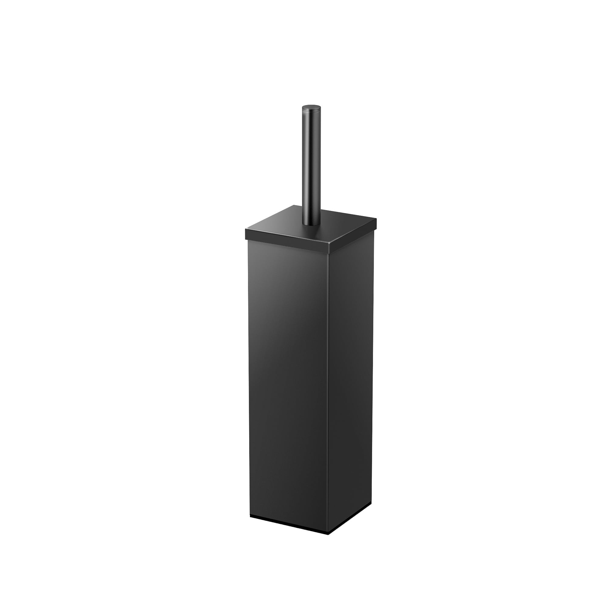 Matte Black Square Metal Toilet Brush Holder