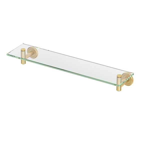 Gatco 4236 Latitude II Vanity Glass Shelf, Brushed Brass