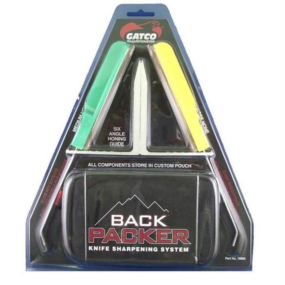 Gatco Sharpeners G10002 Backpacker Sharpening System- 2 Stone- Coarse/Medium