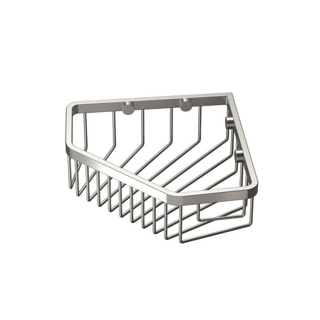 Gatco 1515 Corner 8.5" Shower Basket, Satin Nickel