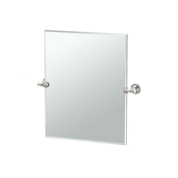 Gatco Tavern 24" Frameless Rectangle Mirror, Polished Nickel