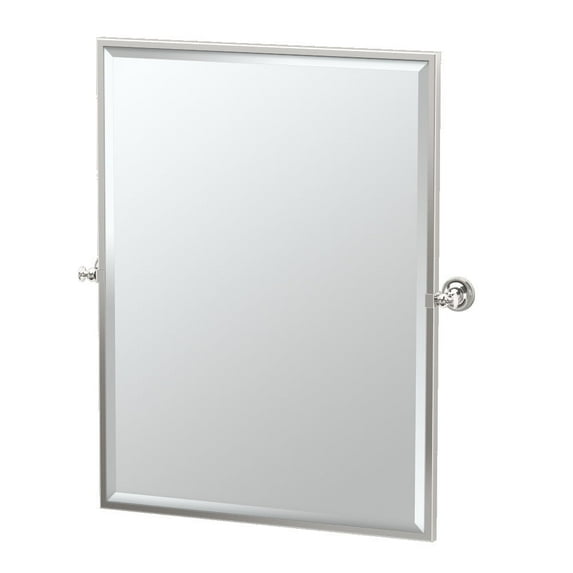 Gatco Tavern 32.5" Framed Rectangle Mirror, Polished Nickel