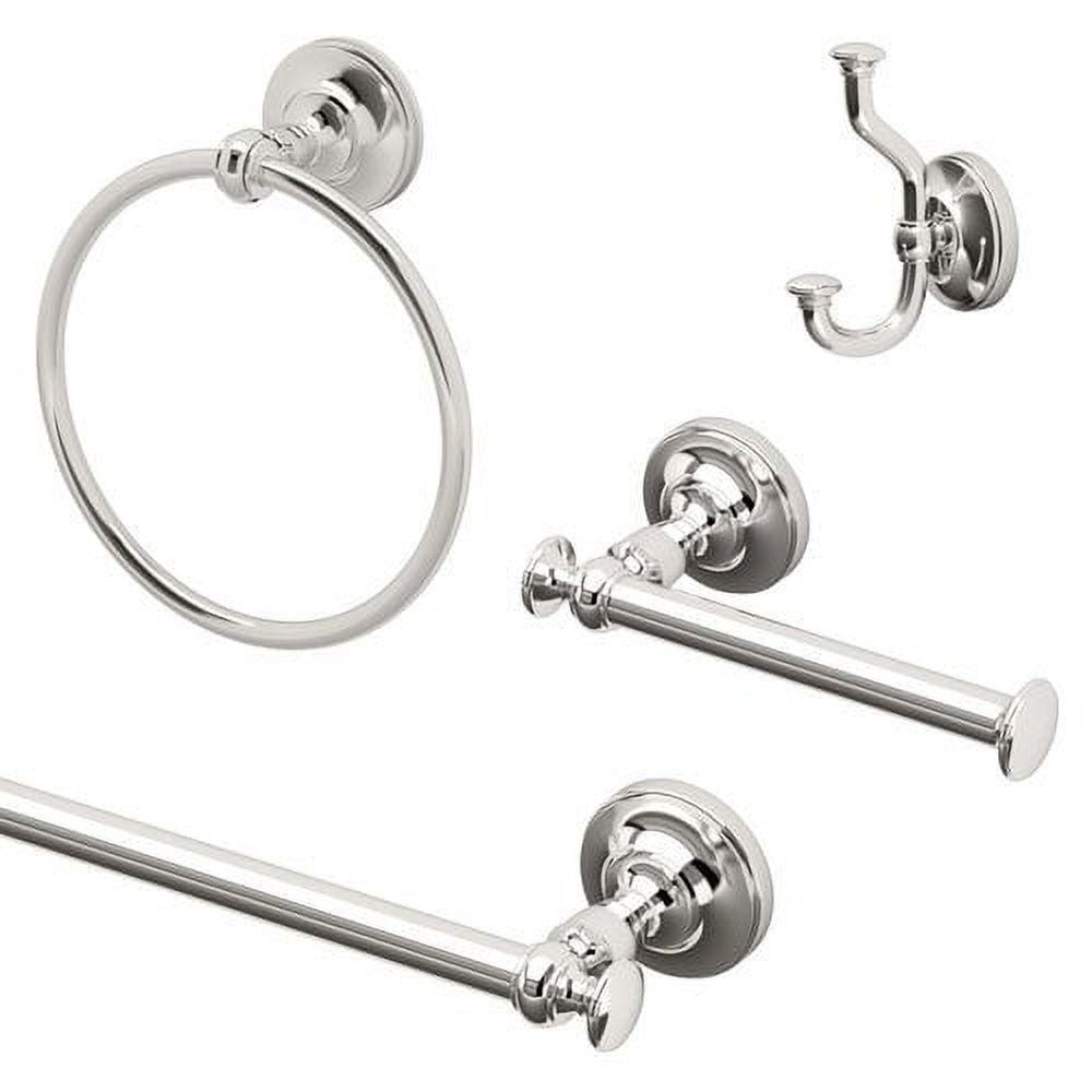 Polished Nickel 4-Piece Bathroom Hardware Set