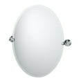 thumbnail image 1 of Gatco 4329 19-1/2" W X 26-1/2" H Oval Frameless Bathroom Wall Mirror - Chrome, 1 of 4