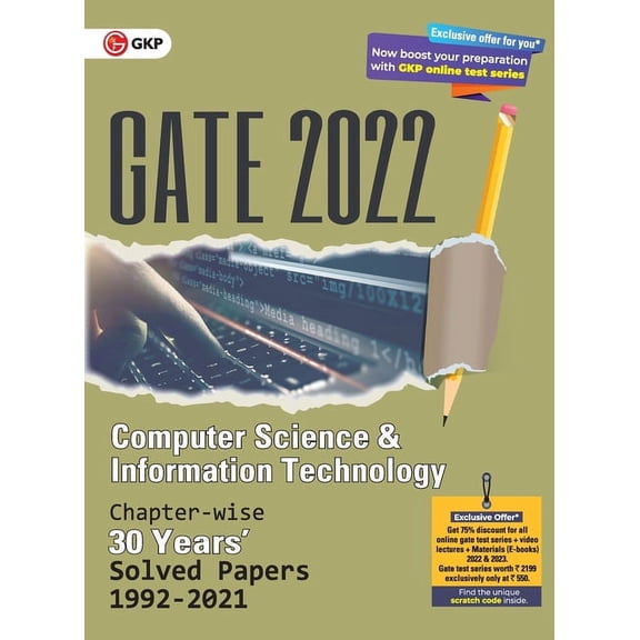 GATE 2022 Computer Science and Information Technology - 30 years Chapter wise Solved Papers (1992-2021)., (Paperback)