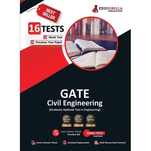 Gate 2023: Civil Engineering Guide Book - 12 Mock Tests and 4 Previous Year Papers (Solved MCQs and Numerical Based Ques, (Paperback)