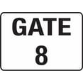 thumbnail image 1 of Gate 8 Sign 12 X 8 Inch Metal Sign, Rustproof Aluminum, Multicolor, 1 of 4