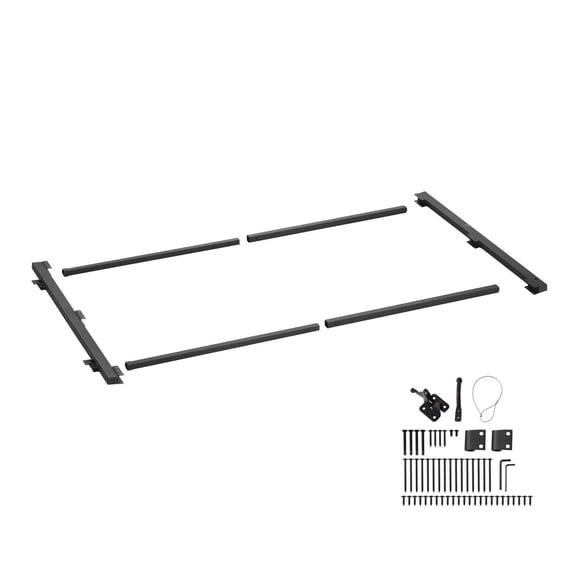 Gate Building Kit 40-72in, Adjustable Fence Gate Kit, Anti-Sag Frame with Lock - Wooden & Iron Gates, Up to 5ft High