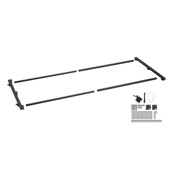 Gate Building Kit, 60-96 Inch Wide Opening, Adjustable Fence Gate Kit, Anti-Sag Frame with Lock & Screws, for Wood & Iron Gates
