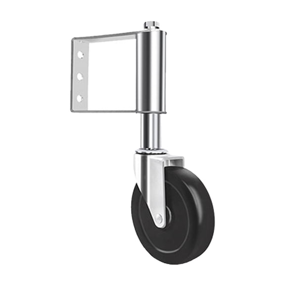 Gate Caster with Brake, Premium Materials Spring Loaded Gate Wheel for Wooden Gate, Metal Tube Gate, Fence (360 Rotate for All-Terrain Maneuverability)