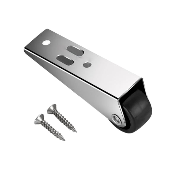 Gate Caster Replacement with Extended Bracket, Heavy Duty Adjustable Door Bottom Pulley for Wooden Gate Sinking Drooping, Horizontal Vertical Installation, Quiet Nylon Wheels for Garden Yard Fence