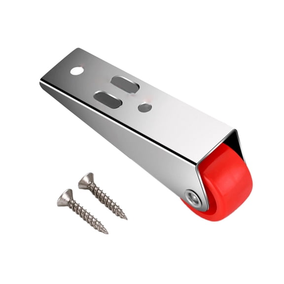 Gate Caster Wheels Replacement,Anti-Sag Gate Support Wheel,Mute Floor-Friendly Rubber Wheel,Directional Wheel for Door, Fence Gate, Billboard, Furniture, Cabinet,2.68 inch(Red 4 holes)