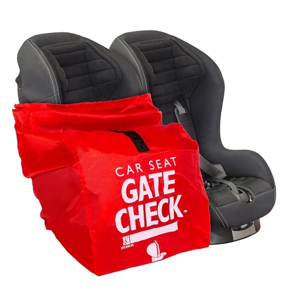 Gate Check Bag for Car Seats - Travel Bag for Airplane Fits All Baby & Infant Car Seats Airport Accessories for Gate Check Flying AirTag Compatible - Red