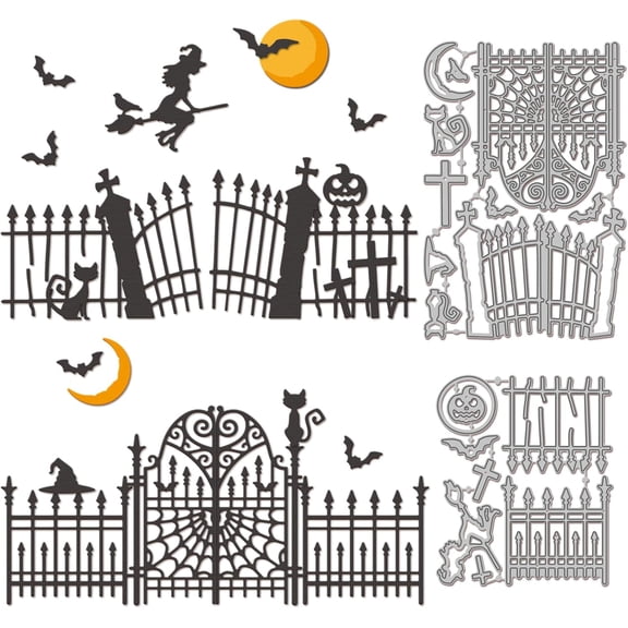 Gate Cutting Dies for Card Making and Cat Cut Die for DIY Scrapbooking Journal Embossing Paper Craft Decor