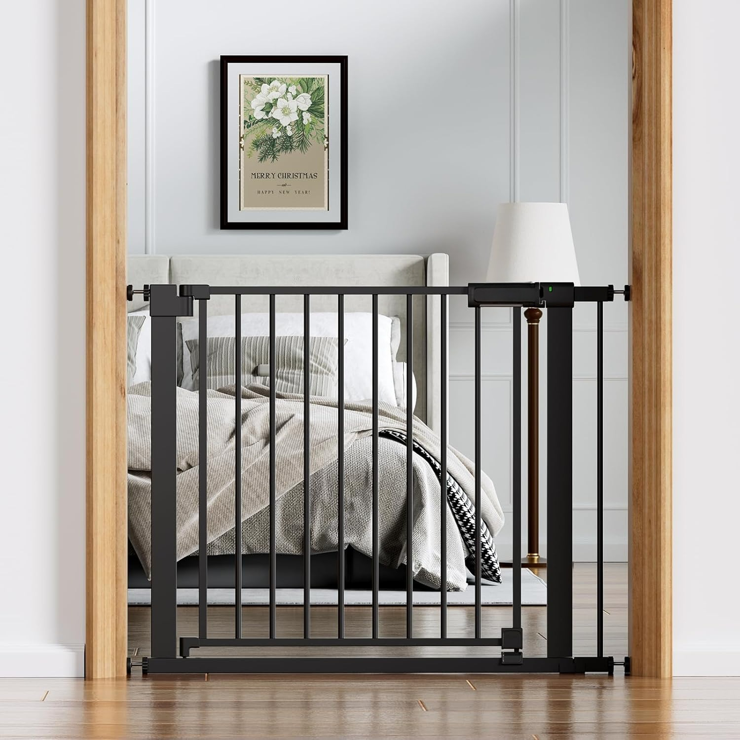 Gate for Doorways and Stairs, Pet Gate with Wide Walk Thru Door and ...