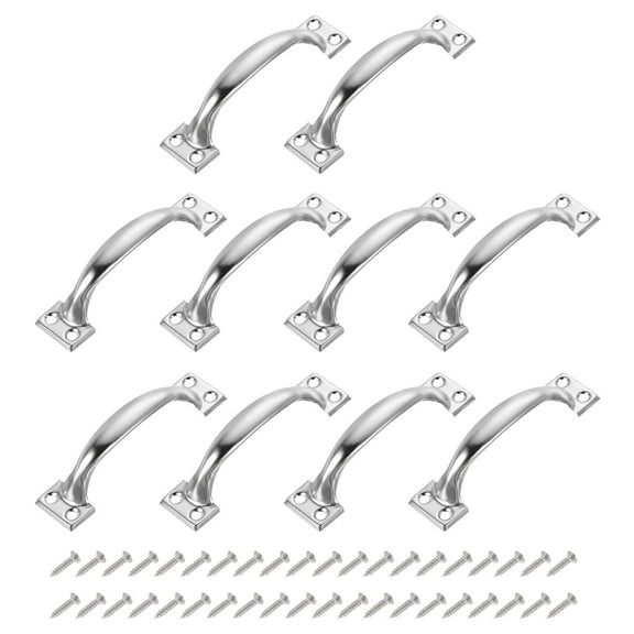 Gate Handle Pulls, 10pack 4 inch/99mm Long Door Pull Handles with Screws for Cabinet Drawer Hardware Pulls