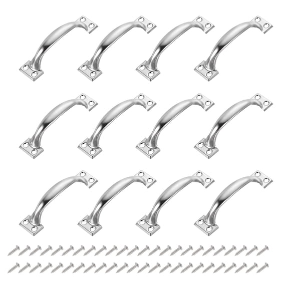 Gate Handle Pulls, 12pack 4 inch/99mm Long Door Pull Handles with Screws for Cabinet Drawer Hardware Pulls