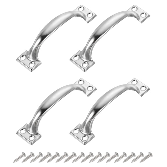 Gate Handle Pulls, 4pack 4 inch/99mm Long Door Pull Handles with Screws for Cabinet Drawer Hardware Pulls
