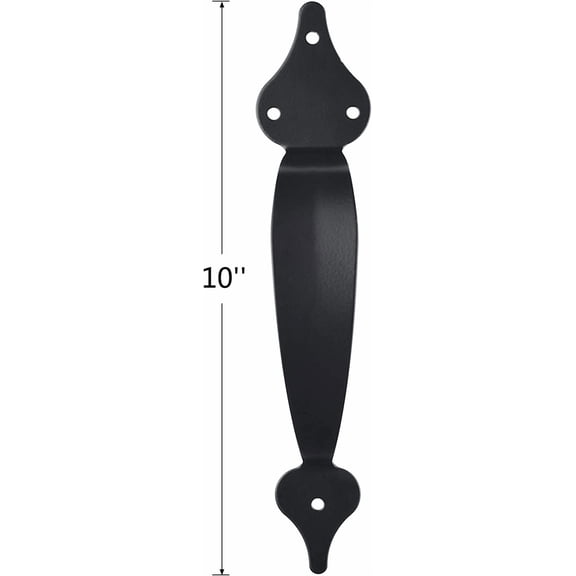 Gate Hardware Kit Heavy Duty,with Self Locking Gate Latch,6 inch T Strap Gate Hinges and 10 inch Gate Door Handle Pull,Shed Door Hardware Set for Wooden Vinyl Fence,Gate,Farm,Garden,Black Finish