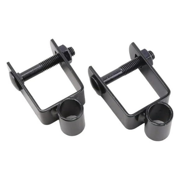 Gate Hinges 1 1/2" Square Black - Pair with Nut & Bolt (5/8" Pintle) - Outdoor Fence Hinges for Wood & Metal Gates - Durable Pressed Steel Construction