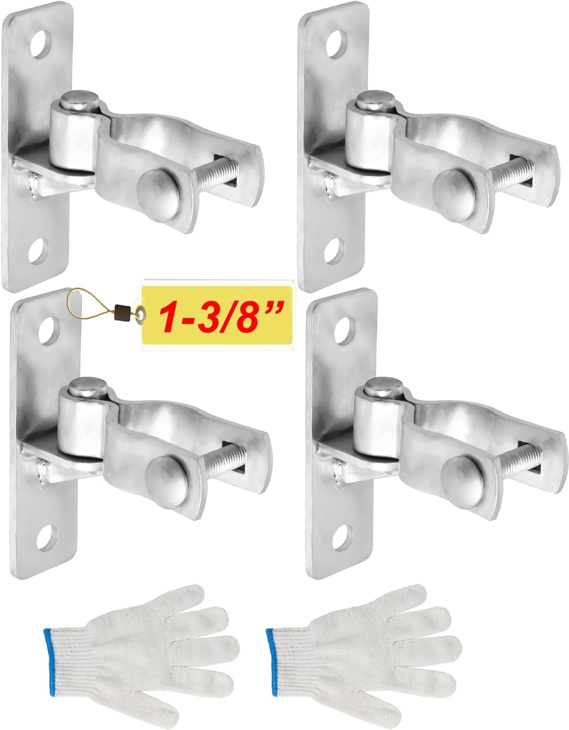 Kitchen Gloves For Food Prep 2 PCS Chain Link Fence T-Clips - 1-3/8 Inch  Galvanized Steel End Rail Connectors With Bolts Kitchen Safety Glove