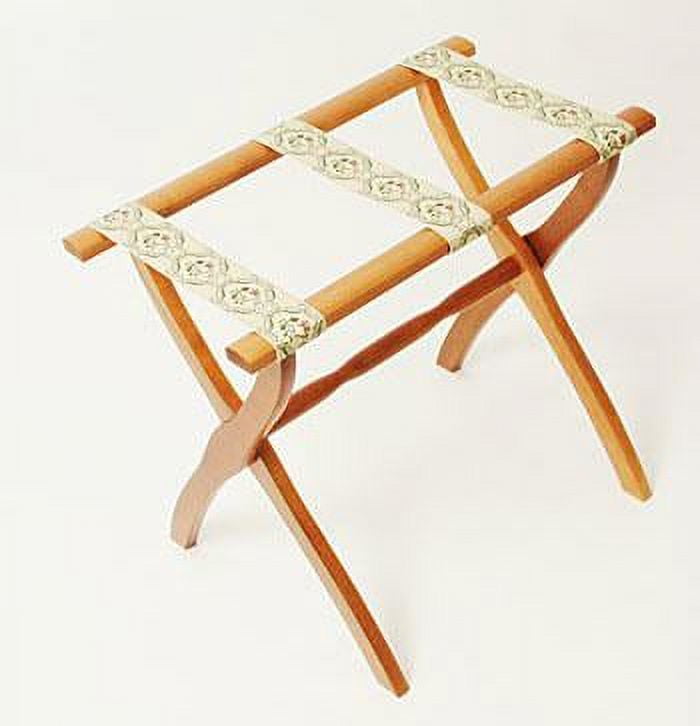 Gate House Furniture Luggage Rack with Tapestry Straps