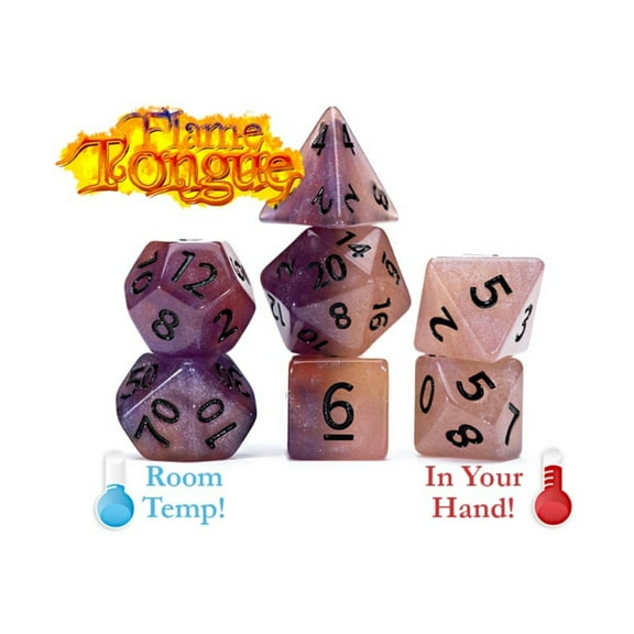 Gate Keeper Games Chromomancy Poly Set - Flame Tongue (7) New