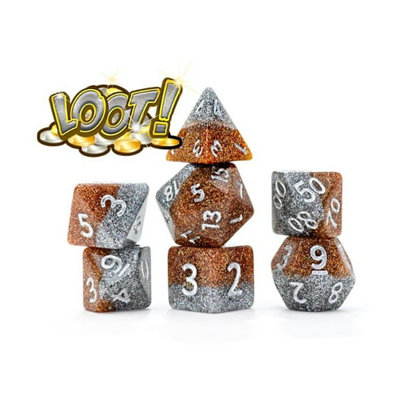 Gate Keeper Games Glitter Bomb Poly Set - Loot! (7) New