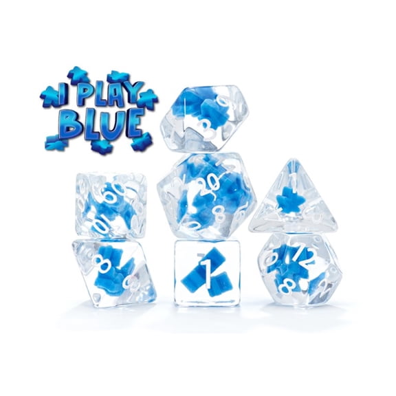 Gate Keeper Games Poly Set - I Play Blue (7) New