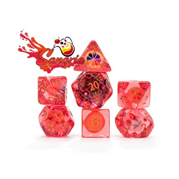 Gate Keeper Games Poly Set - Sangria (7) New