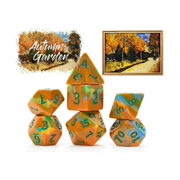 Gate Keeper Games Van Gogh Poly Set - Autumn Garden (7) New