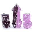 thumbnail image 1 of Gate Keeper Games and Dice: Chronomancy: Ninja - 7pc RPG Set, Thermal Color-Changing Light Pink & Black, Hot & Cold, 7 Resin Dice, Role Playing Games, 1 of 9