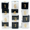 thumbnail image 1 of Gate Keeper Games and Dice: Halfsies Dice: Yin Yang -12d6 Black & White, Pearlescent Swirl, Resin Dice for Role Playing Games, 1 of 5