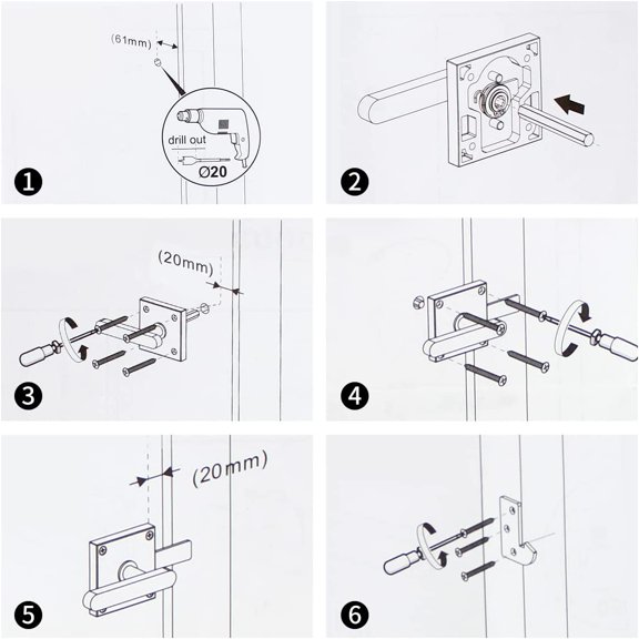 Gate Latch Heavy Duty for Wooden Fence, Left Inswing Aluminum Double Side Swinging Door Latch Gate Hardware (Black Finish)$$Tools & Hardware Other
