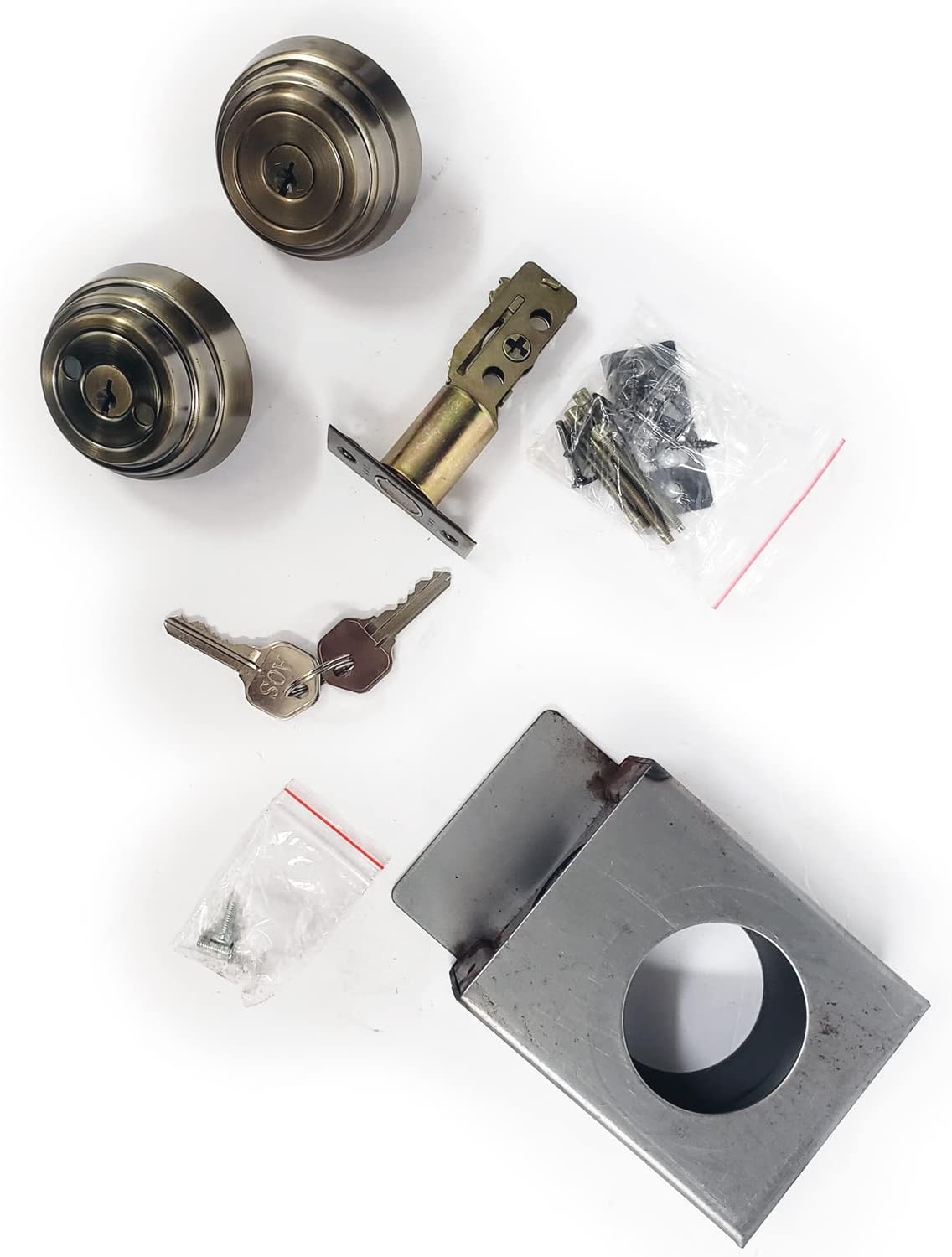 Gate Lock Boxes Double Cylinder Deadbolt Gate Lock With Weldable Steel