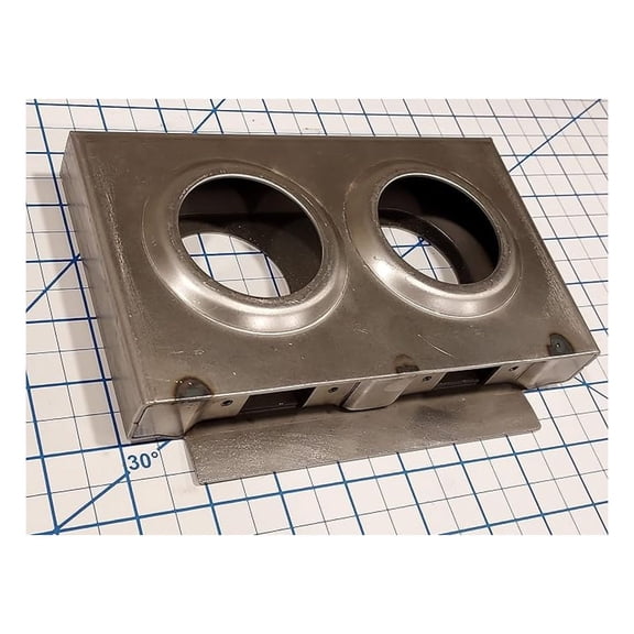 Gate Lockbox Weldable Steel 7 3/4" x 4 1/2" - Double Hole Lock Box 1 Inch - Unpainted Gate Security Box for Post Mounting