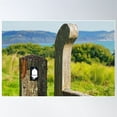 thumbnail image 1 of Gate On Coastal Path........Lyme Do Poster Wall Art, Modern Wall Decor For Living Room Bedroom, 8x12 UNFRAMED, 1 of 3